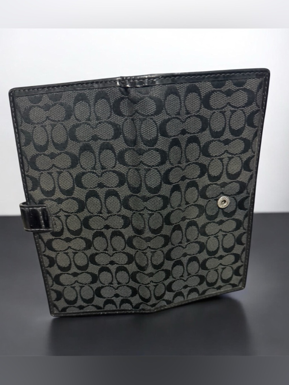 Coach Signature Black Boho Jacquard Canvas Handbag And Wallet - Picture 14 of 16